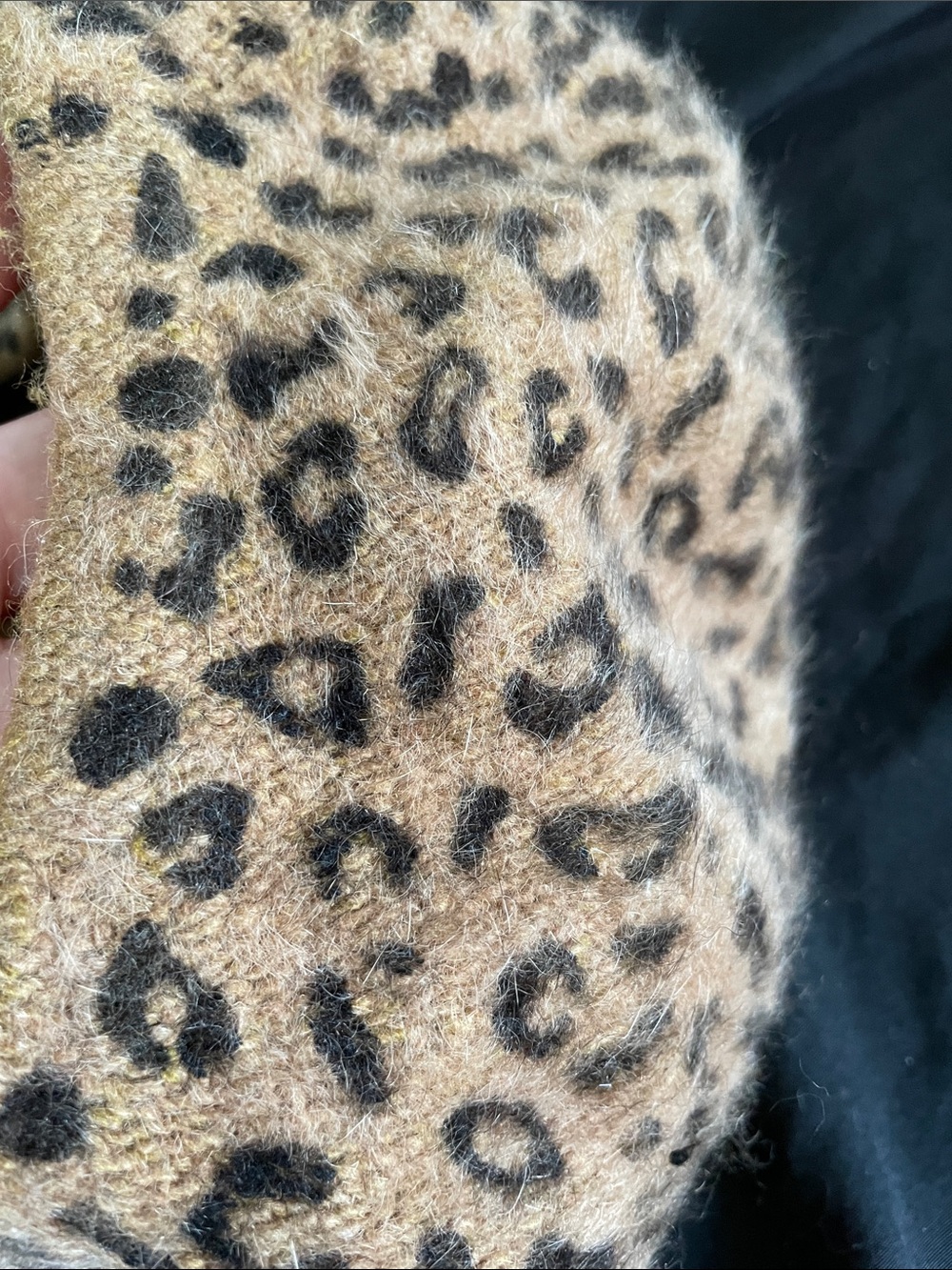 Leopard Print Fuzzy Beret - Women Accessories - Picture 3 of 4
